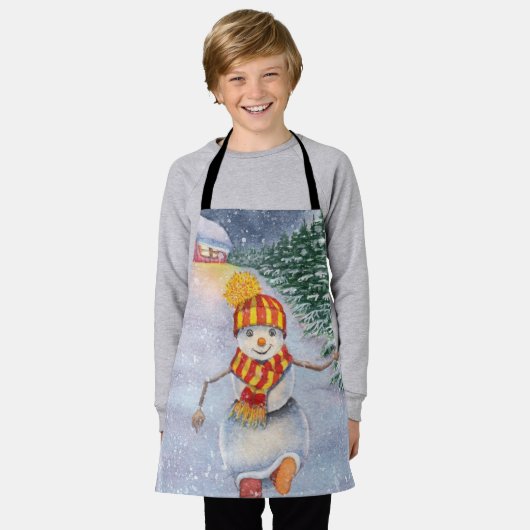 Weihnachtsschneewanderung Schürze (Getragen)