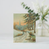 Weihnachtsschneeweg Feiertagspostkarte (Stehend Vorderseite)
