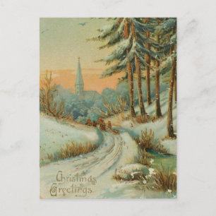 Weihnachtsschneeweg Feiertagspostkarte