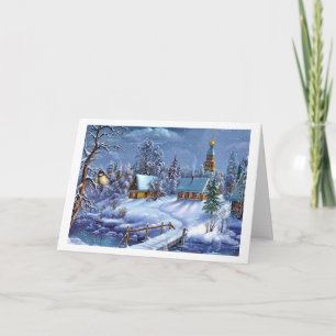 Weihnachtsschneewelt Feiertagskarte