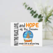 Weihnachtsschneewolke 1 Leukämie Feiertagspostkarte (Stehend Vorderseite)