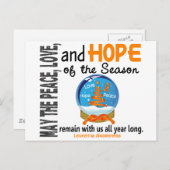 Weihnachtsschneewolke 1 Leukämie Feiertagspostkarte (Vorne/Hinten)