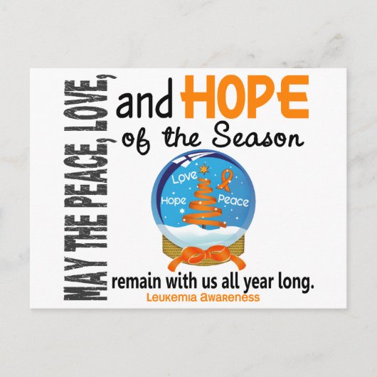 Weihnachtsschneewolke 1 Leukämie Feiertagspostkarte (Vorderseite)