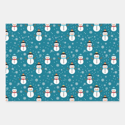 Weihnachtsschneewrapping Paper Geschenkpapier Set (Vorderseite 2)