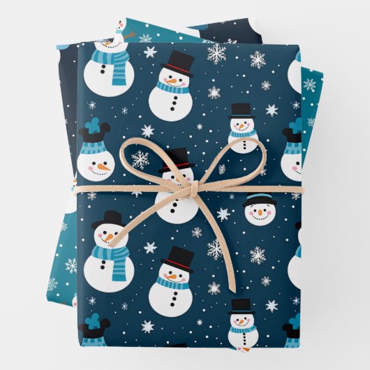 Weihnachtsschneewrapping Paper Geschenkpapier Set (Beispiel)