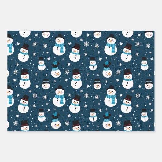 Weihnachtsschneewrapping Paper Geschenkpapier Set (Vorderseite)
