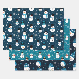 Weihnachtsschneewrapping Paper Geschenkpapier Set