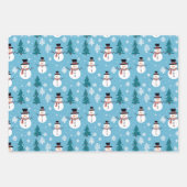 Weihnachtsschneewrapping Paper Geschenkpapier Set (Vorderseite 2)