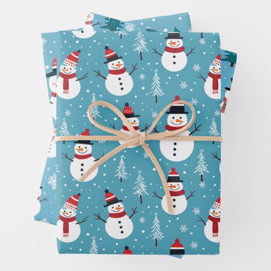 Weihnachtsschneewrapping Paper Geschenkpapier Set (Beispiel)