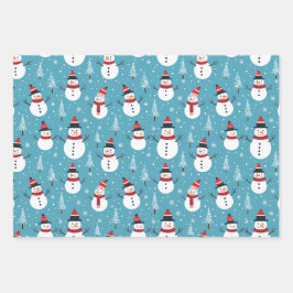 Weihnachtsschneewrapping Paper Geschenkpapier Set