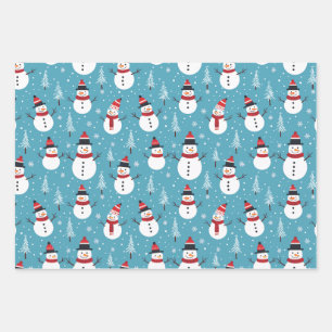 Weihnachtsschneewrapping Paper Geschenkpapier Set