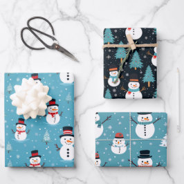 Weihnachtsschneewrapping Paper Geschenkpapier Set
