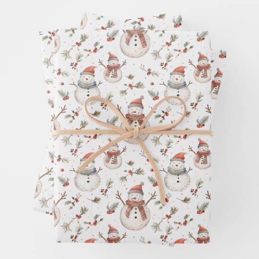 Weihnachtsschneewrapping Paper Geschenkpapier Set (Beispiel)