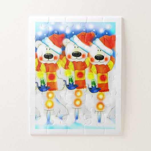 Weihnachtsschneezeit Puzzle (Vertikal)