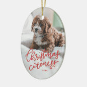 Weihnachtsschnitzel Keramik Ornament (Links)