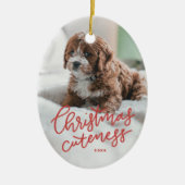 Weihnachtsschnitzel Keramik Ornament (Vorne)