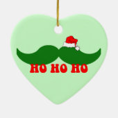 Weihnachtsschnurrbart Keramikornament (Hinten)