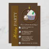 Weihnachtsschokolade Braun Feiertag Einladung (Vorne/Hinten)