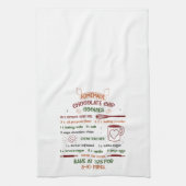 Weihnachtsschokolade Chip Cookie Rezept Weihnachte Geschirrtuch (Vertikal)