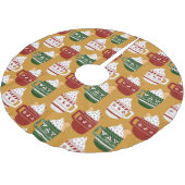 Weihnachtsschokolade Gold Polyester Weihnachtsbaumdecke (Schrägansicht)