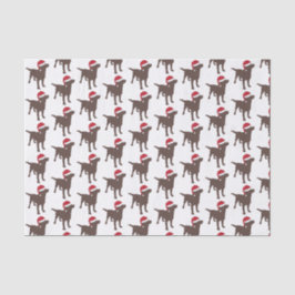 Weihnachtsschokolade Hund in Weihnachtsmannmütze Seidenpapier