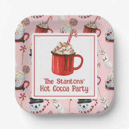 Weihnachtsschokolade Kakao-Party Pappteller