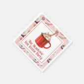 Weihnachtsschokolade Kakao-Party Serviette (Ecke)