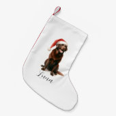 Weihnachtsschokolade Labrador Dog Hat Strumpf Kleiner Weihnachtsstrumpf (Vorderansicht (hängend))