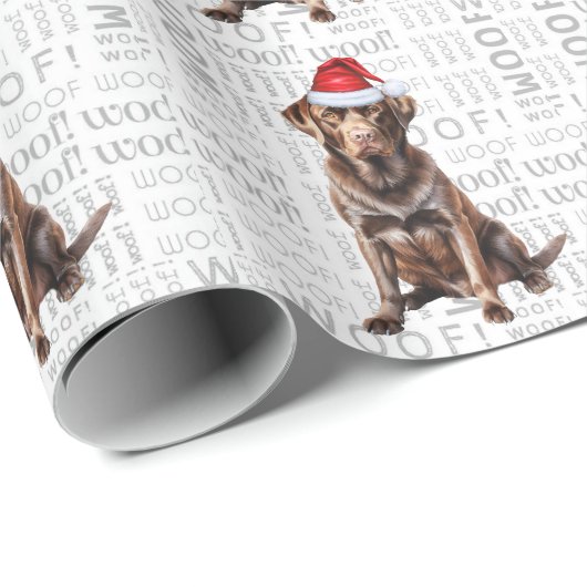Weihnachtsschokolade Labrador Holiday Dog Geschenkpapier (Rolleneckpunkt)