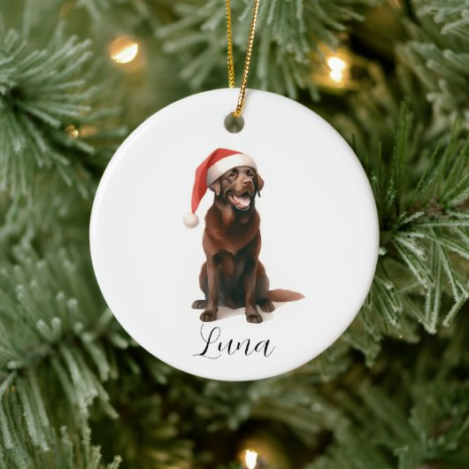 Weihnachtsschokolade Labrador Hundelhut Ornament (Baum)