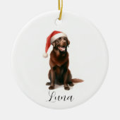 Weihnachtsschokolade Labrador Hundelhut Ornament (Vorne)