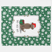 Weihnachtsschokolade Labrador Niedlich Fleecedecke (Vorderseite (Horizontal))