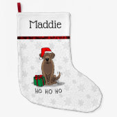 Weihnachtsschokolade Labrador Niedlich Großer Weihnachtsstrumpf (Vorderseite)