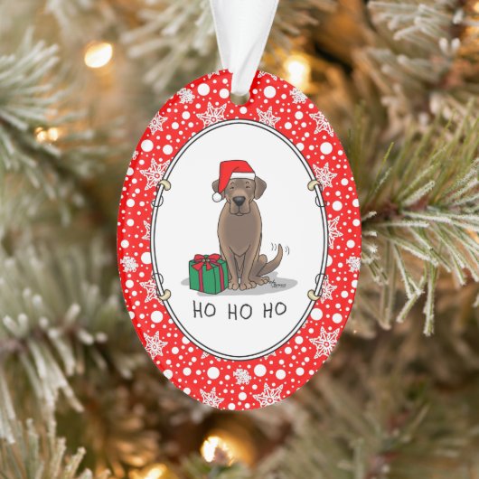 Weihnachtsschokolade Labrador Niedlich Ornament (Baum)