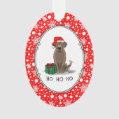 Weihnachtsschokolade Labrador Niedlich Ornament (Vorderseite)