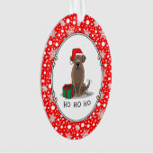 Weihnachtsschokolade Labrador Niedlich Ornament (Vorderseite)