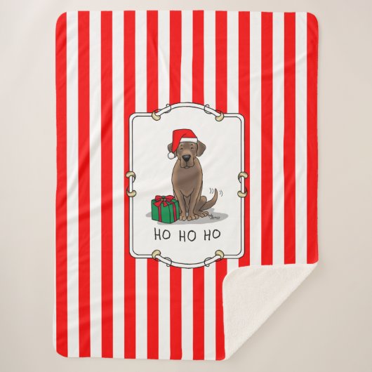 Weihnachtsschokolade Labrador Niedlich Sherpadecke (Vorderseite)