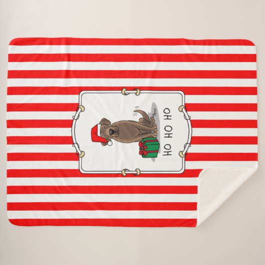 Weihnachtsschokolade Labrador Niedlich Sherpadecke (Vorderseite (Horizontal))