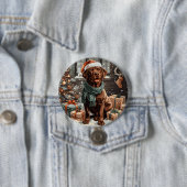 Weihnachtsschokolade Labrador Retriever Dog Button (Beispiel)