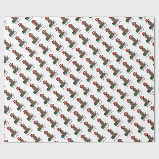 Weihnachtsschokolade Labrador Retriever Funny Geschenkpapier (Flach)