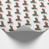 Weihnachtsschokolade Labrador Retriever Funny Geschenkpapier (Ecke)