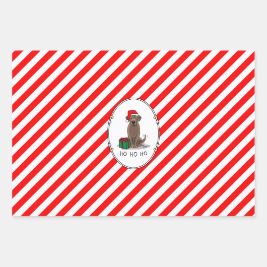Weihnachtsschokolade Labrador Retriever Funny Geschenkpapier Set (Vorderseite 2)
