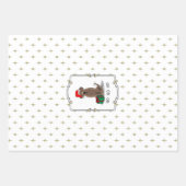Weihnachtsschokolade Labrador Retriever Funny Geschenkpapier Set (Vorderseite 3)