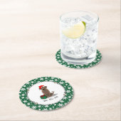 Weihnachtsschokolade Labrador Retriever Funny Runder Pappuntersetzer (Vor Ort)