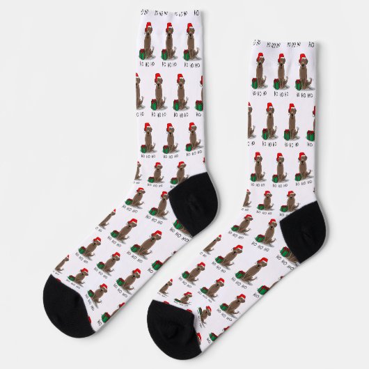 Weihnachtsschokolade Labrador Retriever Funny Socken (Linkes Detail)