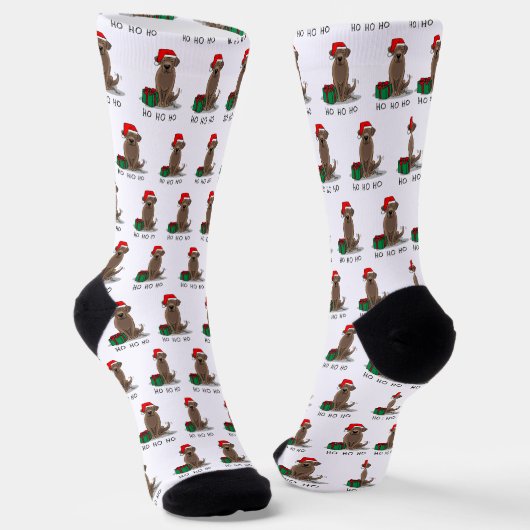 Weihnachtsschokolade Labrador Retriever Funny Socken (Gewinkelt)