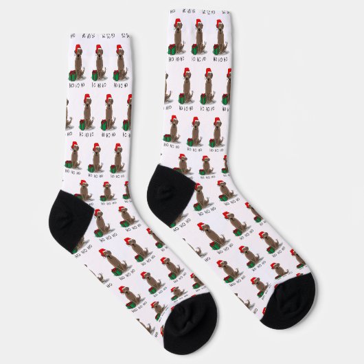 Weihnachtsschokolade Labrador Retriever Funny Socken (Rechts)