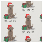 Weihnachtsschokolade Labrador Retriever Funny Stoff (Nahaufnahme)