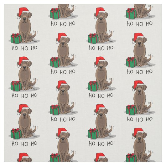Weihnachtsschokolade Labrador Retriever Funny Stoff (Muster)