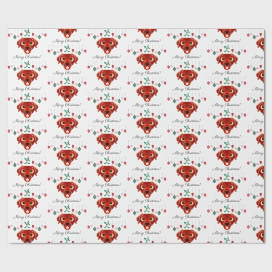 Weihnachtsschokolade Labrador Retriever Geschenkpapier (Flach)